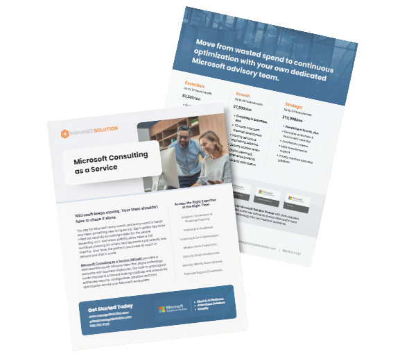 Microsoft Consulting (MCaaS) Datasheet