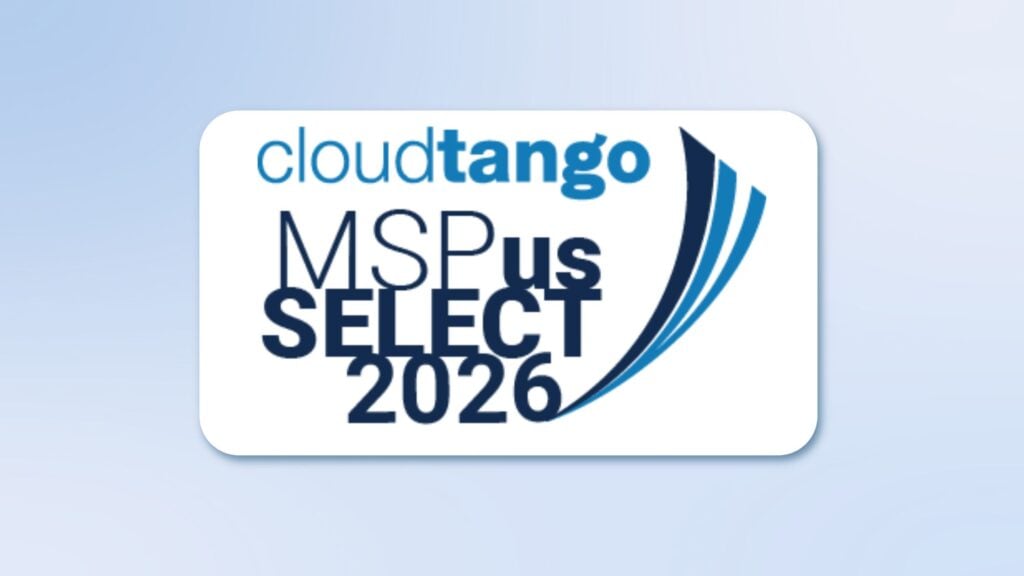 CloudTango Lists Managed Solution: Top 25 Managed Service Providers in the US badge by cloudtango for MSP US select list