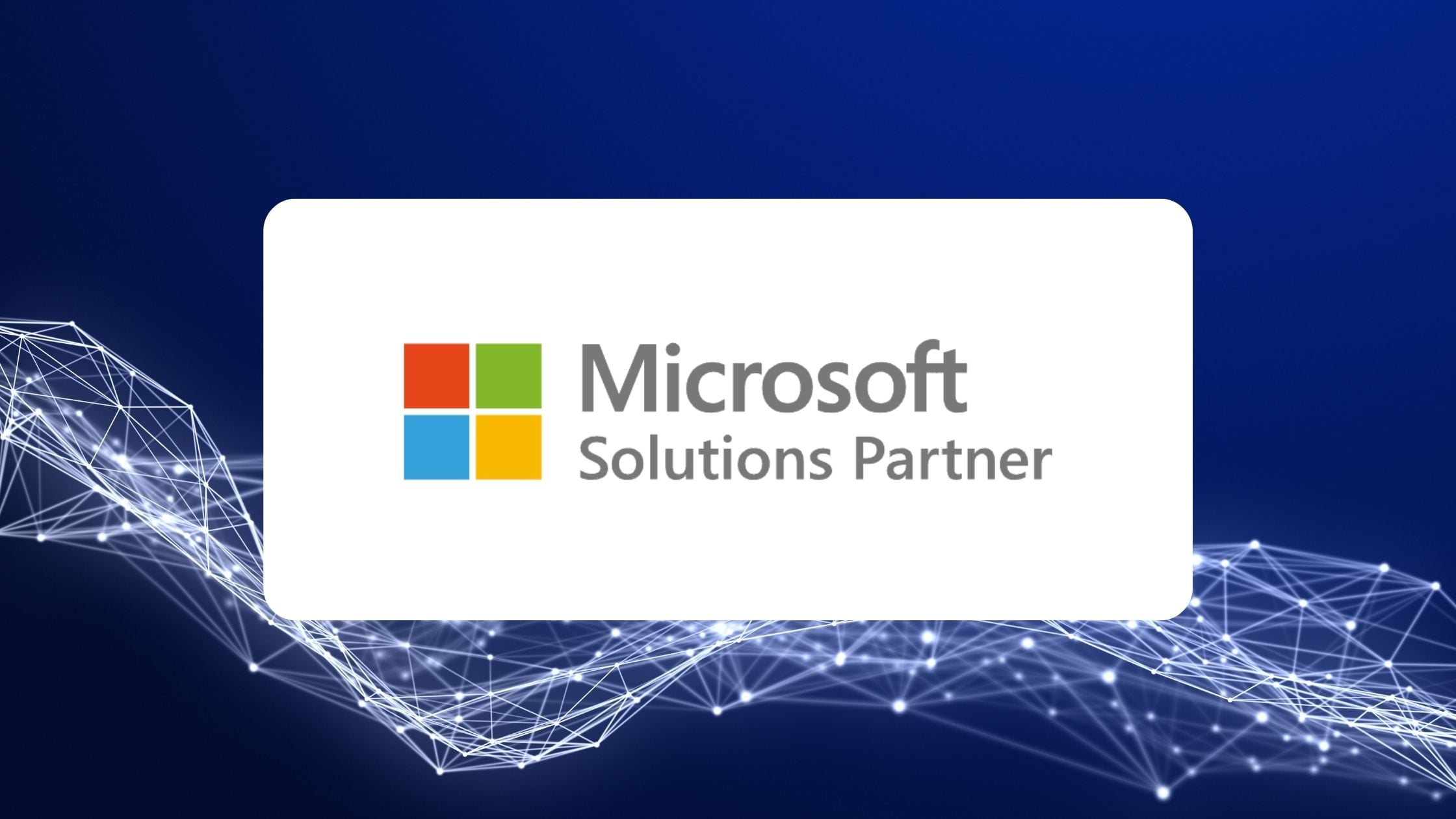 Microsoft Solutions Partner designations explained blog blog featured image of microsoft solutions partner badge and blue technological background