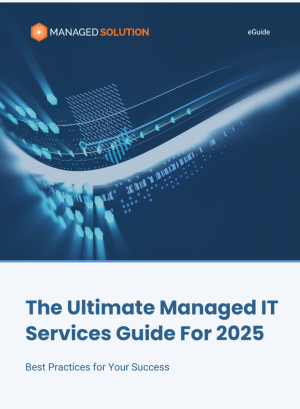 The ultimate managed IT services guide featured image graphic of 2025 guide to IT msps